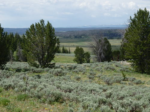 GDMBR: Looking down toward Lake of the Woods and Union Pass.